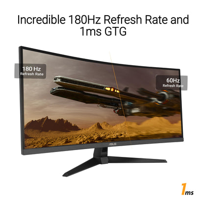 ASUS TUF Gaming 34 Inch Curved Monitor with 180Hz Refresh Rate