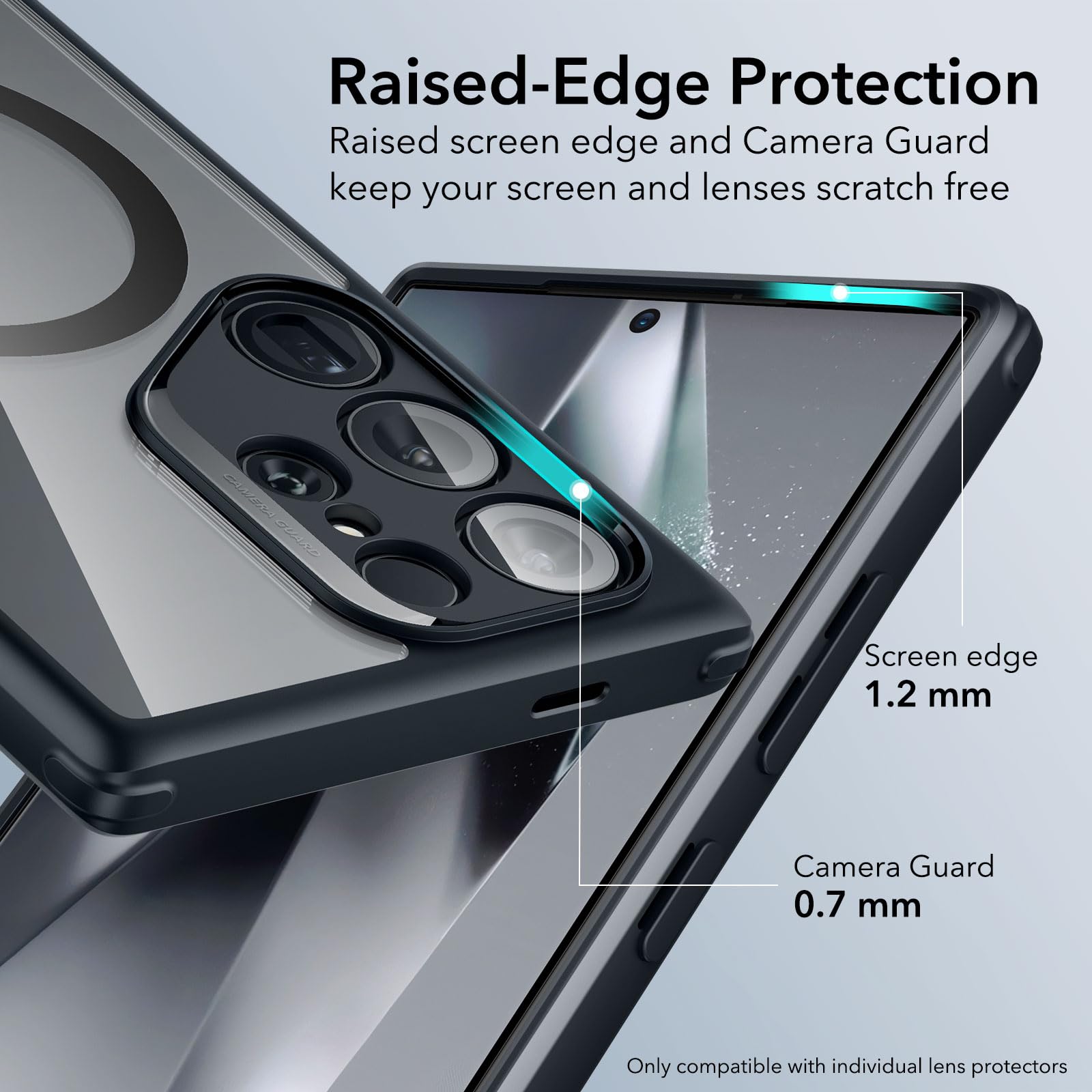 ESR Clear Black Case for Samsung Galaxy S25 Ultra