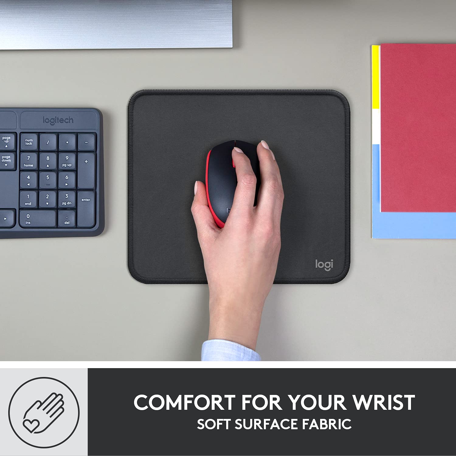 Logitech Studio Series Mouse Pad with Anti-Slip Base