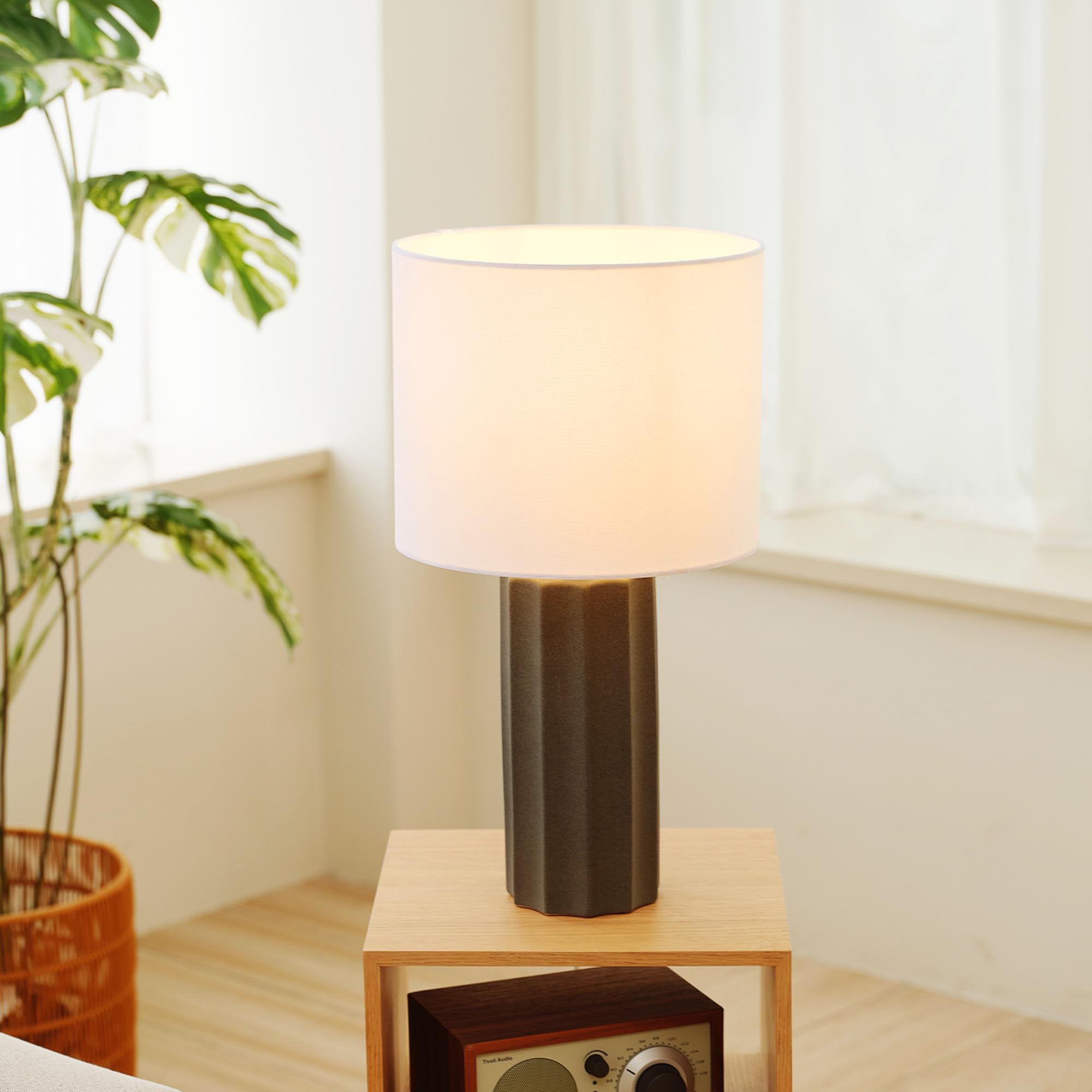 Maya 21 Inch Clear Glass Fillable Table Lamp