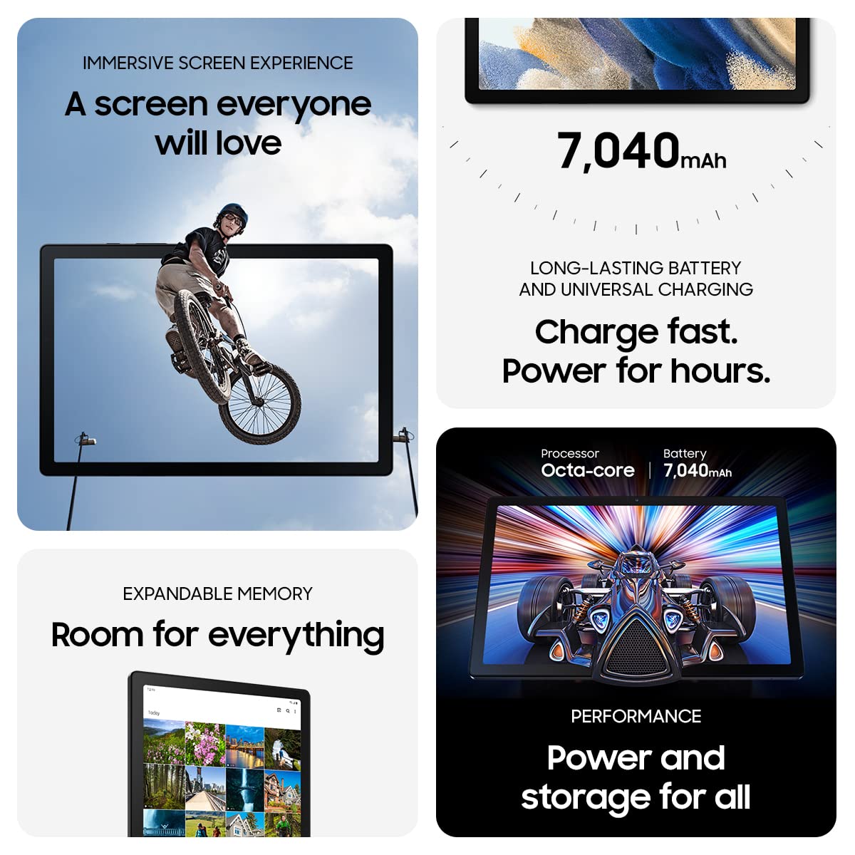Samsung Galaxy Tab A8 Android Tablet With Long Battery