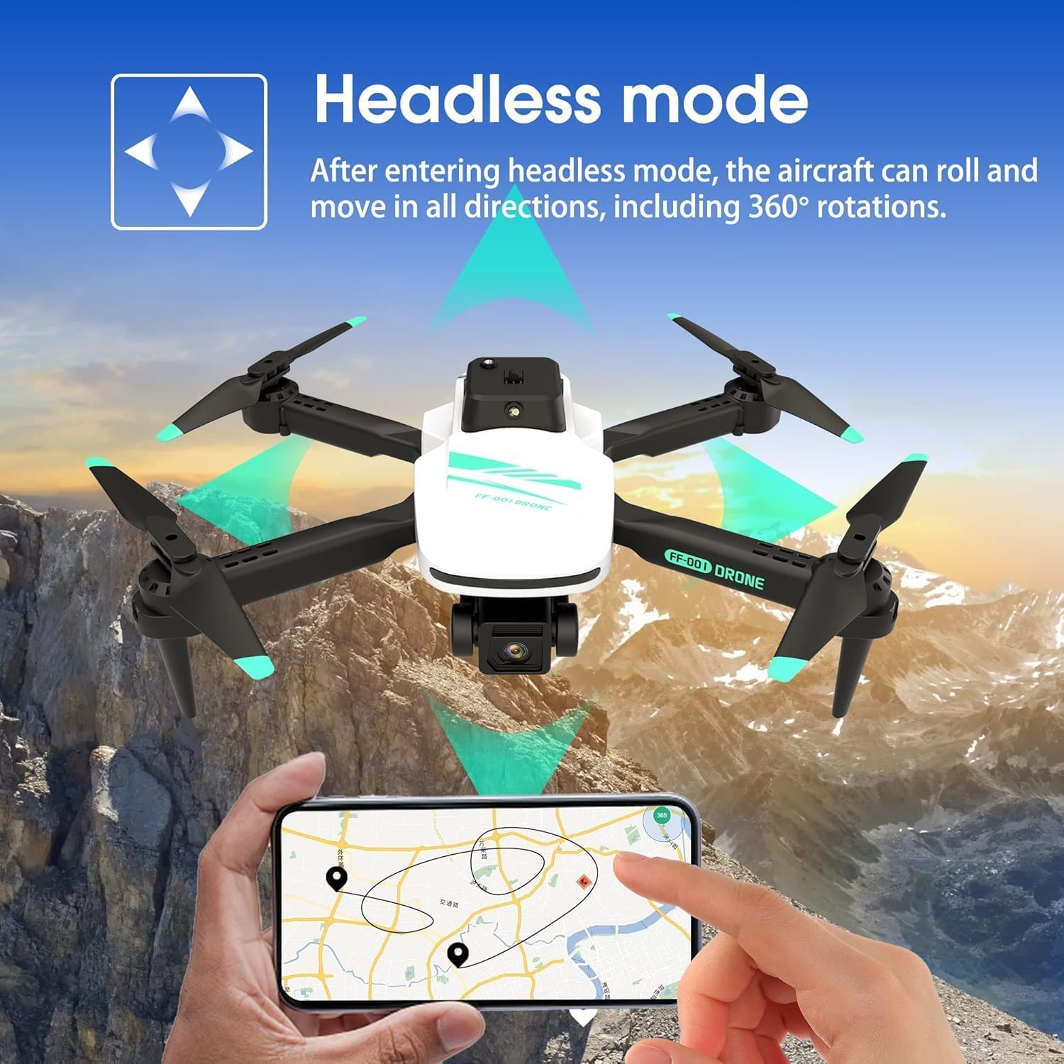 4K Foldable Drone with Camera and 40 Minutes Flight Time