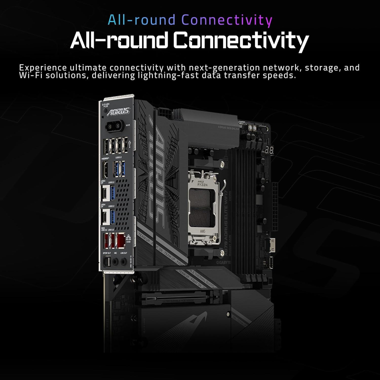 Gigabyte X870 Aorus Elite Wifi7 Am5 ATX Ddr5 Motherboard
