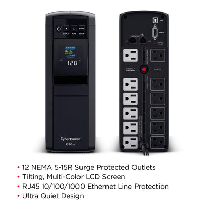 CyberPower PFC Sinewave UPS Battery Backup Surge Protection