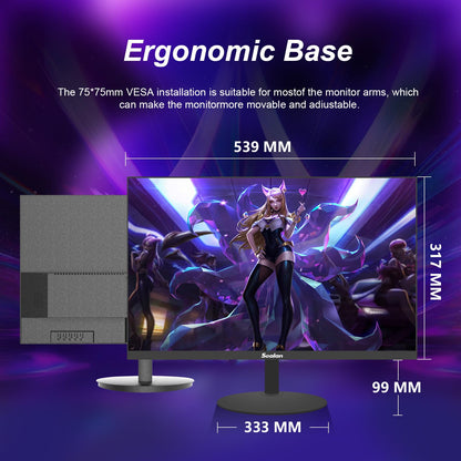 27 Inch IPS Gaming Monitor 100Hz Frameless 1080P HDMI