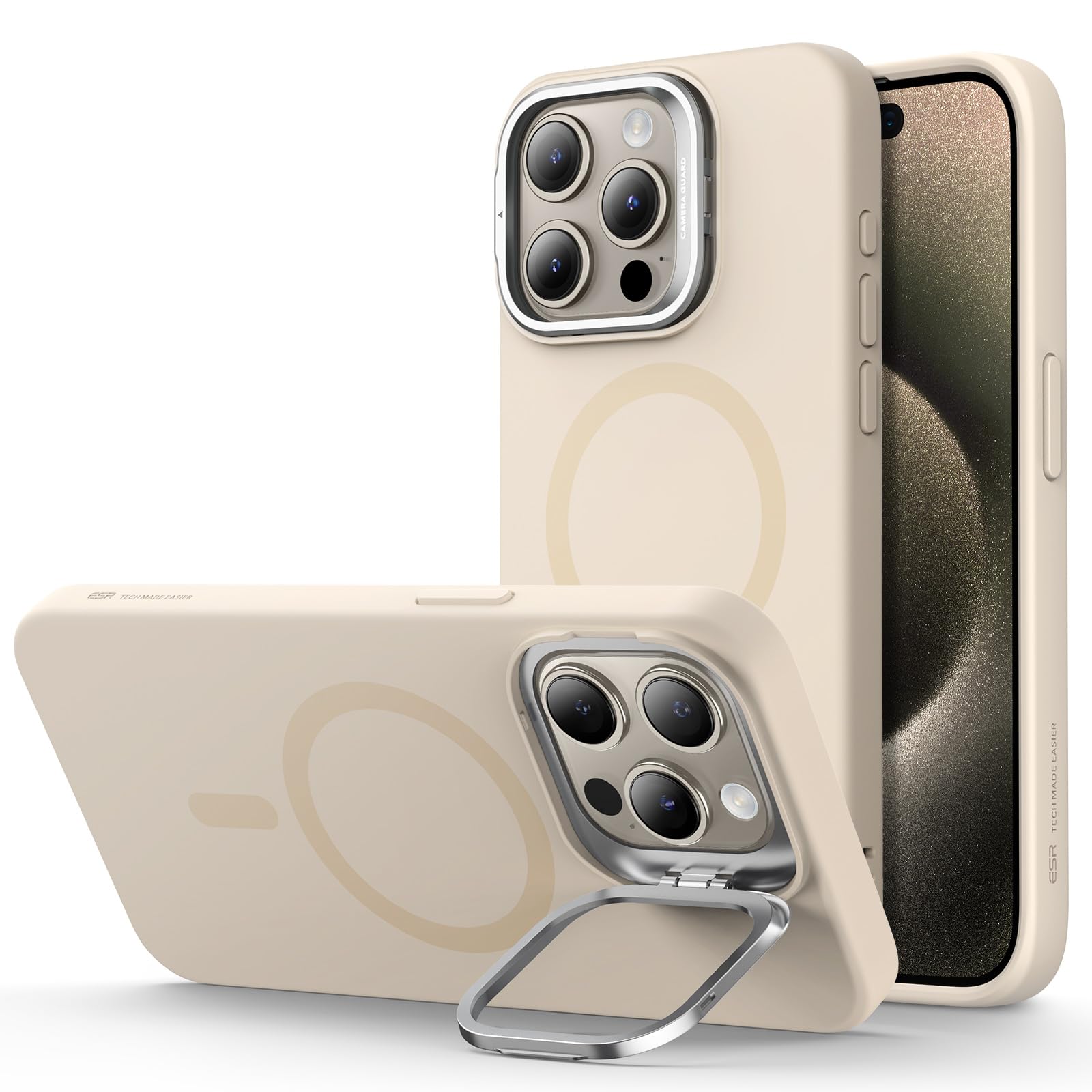 Military-Grade iPhone 16 Pro Max Case with Built-in Stand