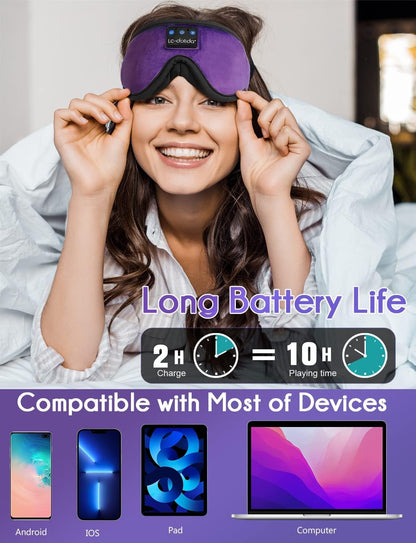 Sleep Headphones Bluetooth Eye Mask for Side Sleepers