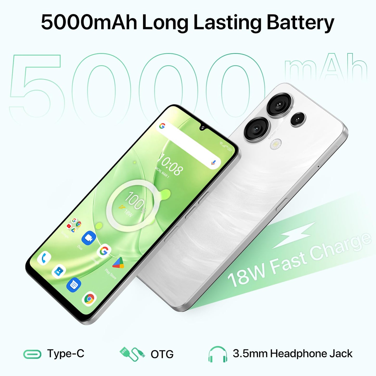 UMIDIGI G9 5G Android 14 Phone 12GB RAM 128GB ROM 50MP Camera 6.75 Inch 90Hz