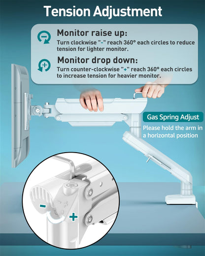 Freelift Pro Monitor Desk Mount 13-32 Inch Gas Spring Arm