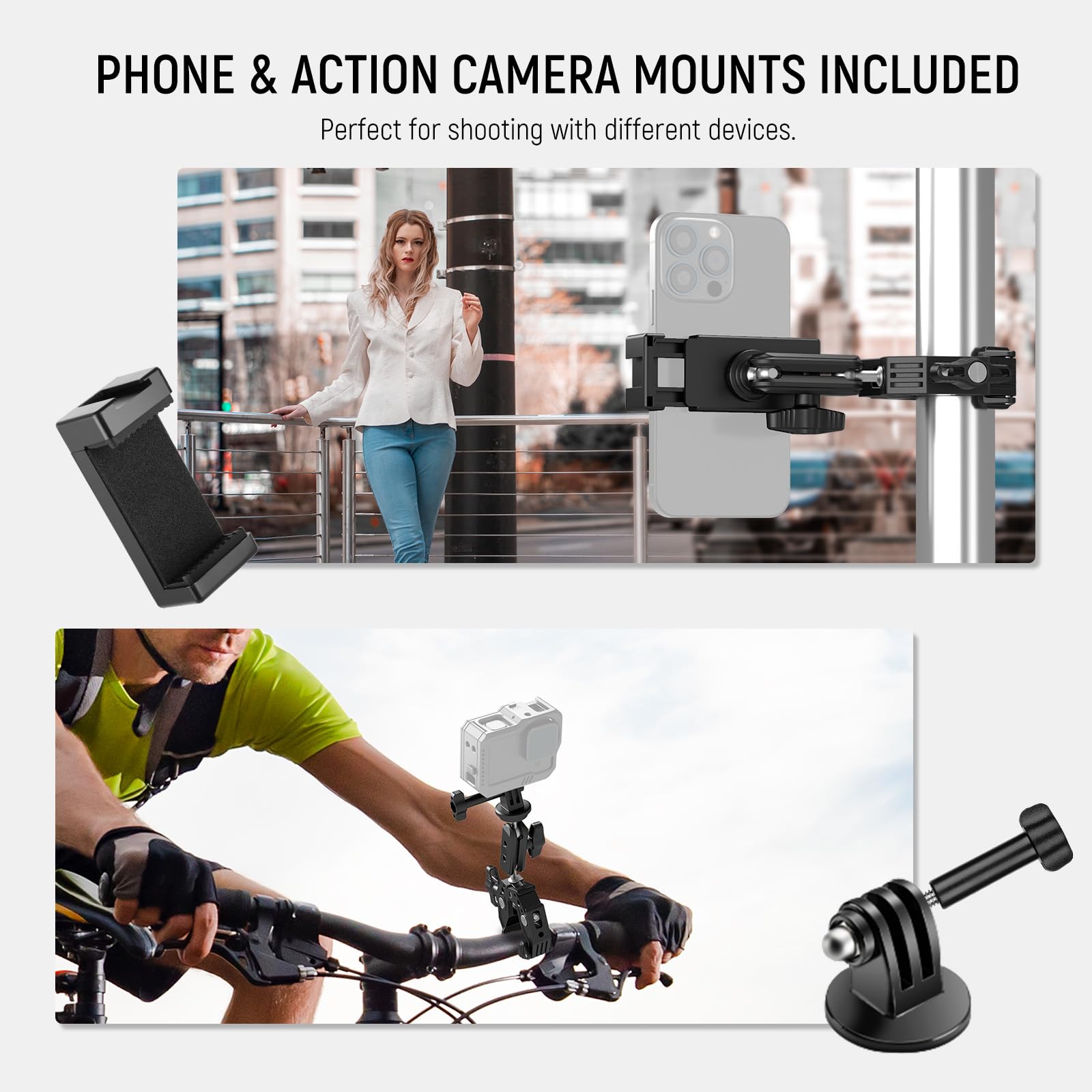 Neewer Super Clamp with Dual Ballhead Magic Arm