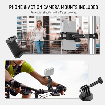 Neewer Super Clamp with Dual Ballhead Magic Arm