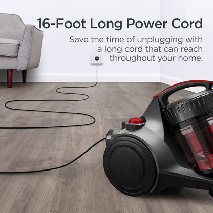 Eureka WhirlWind Bagless Canister Vacuum 2.5L Lightweight