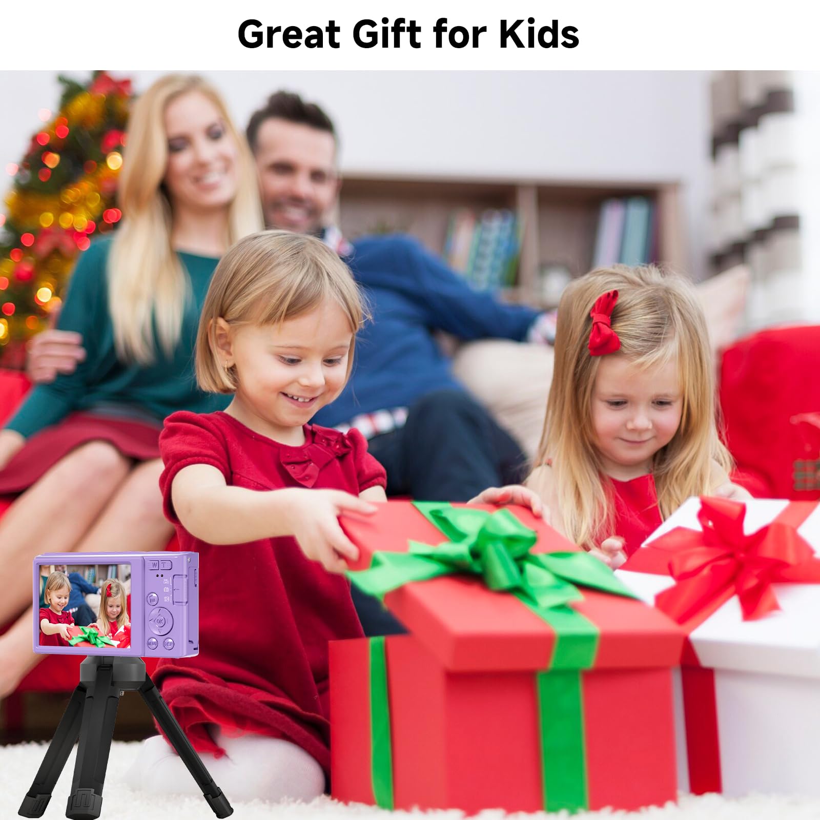 FHD 4K Digital Camera for Kids with 16X Zoom