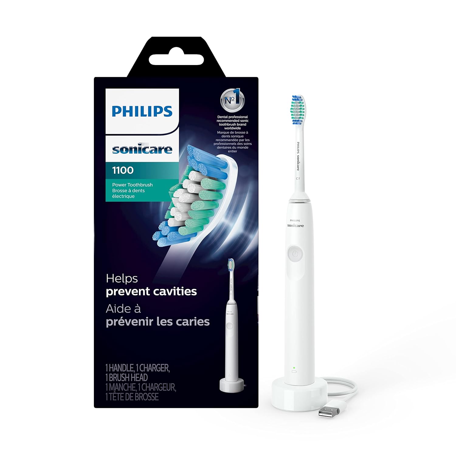 Philips Sonicare 1100 Electric Toothbrush for Gentle Cleaning