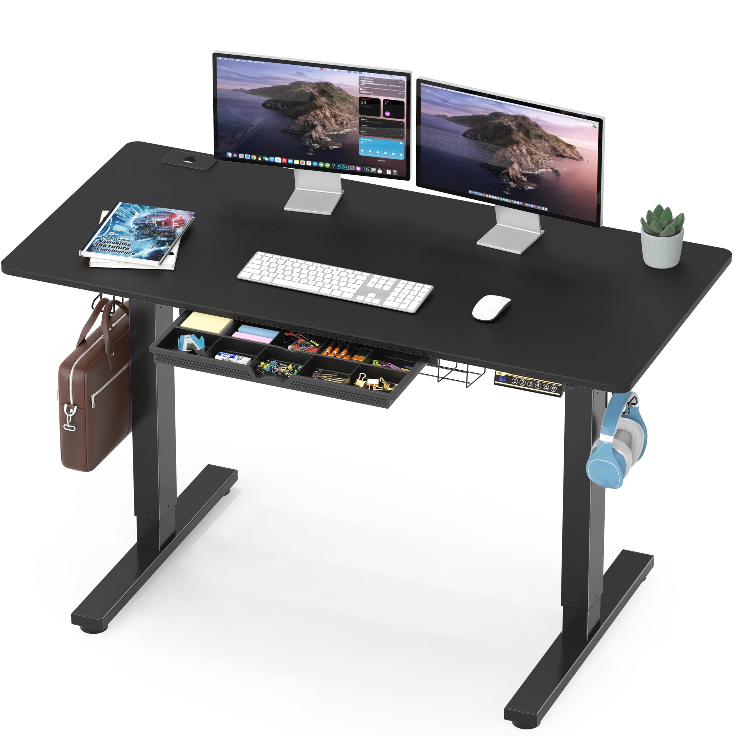 Height Adjustable Standing Desk with Memory Preset Feature