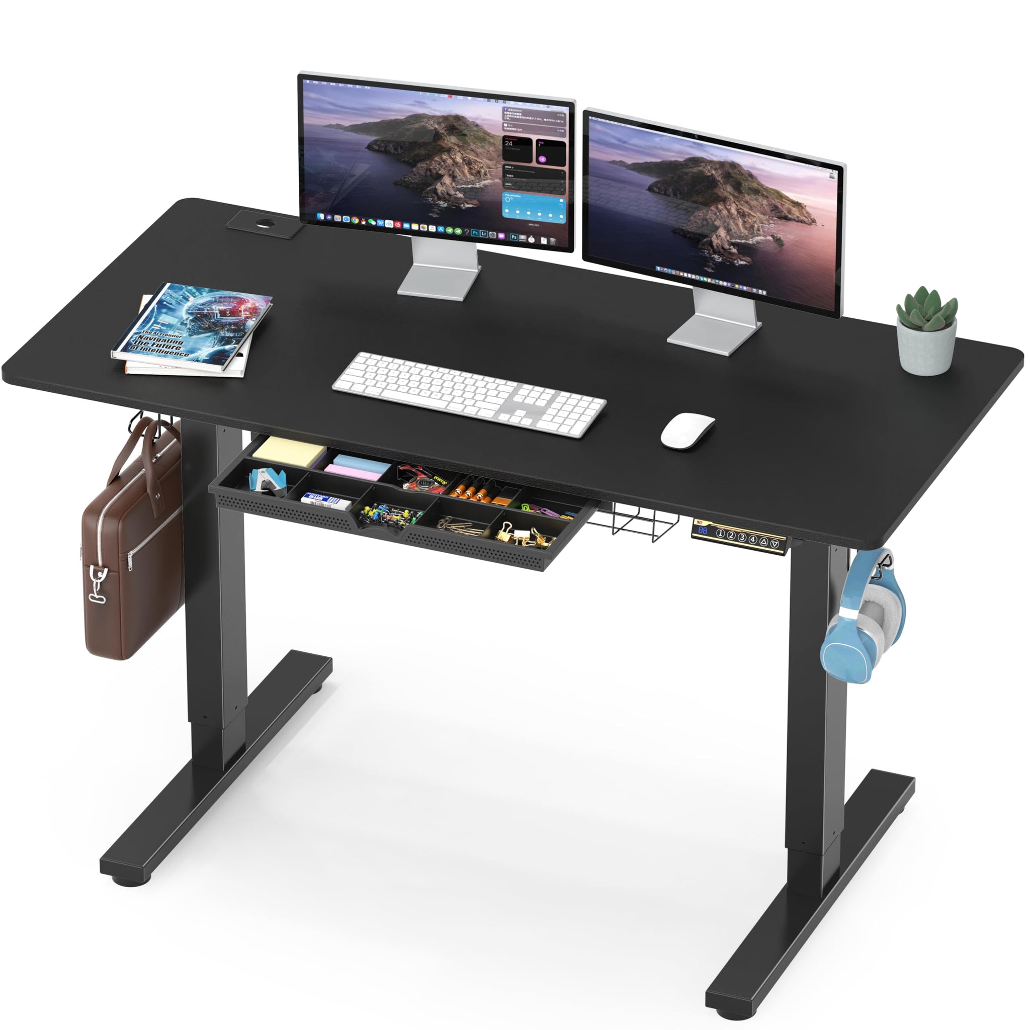 Height Adjustable Standing Desk with Memory Preset Feature