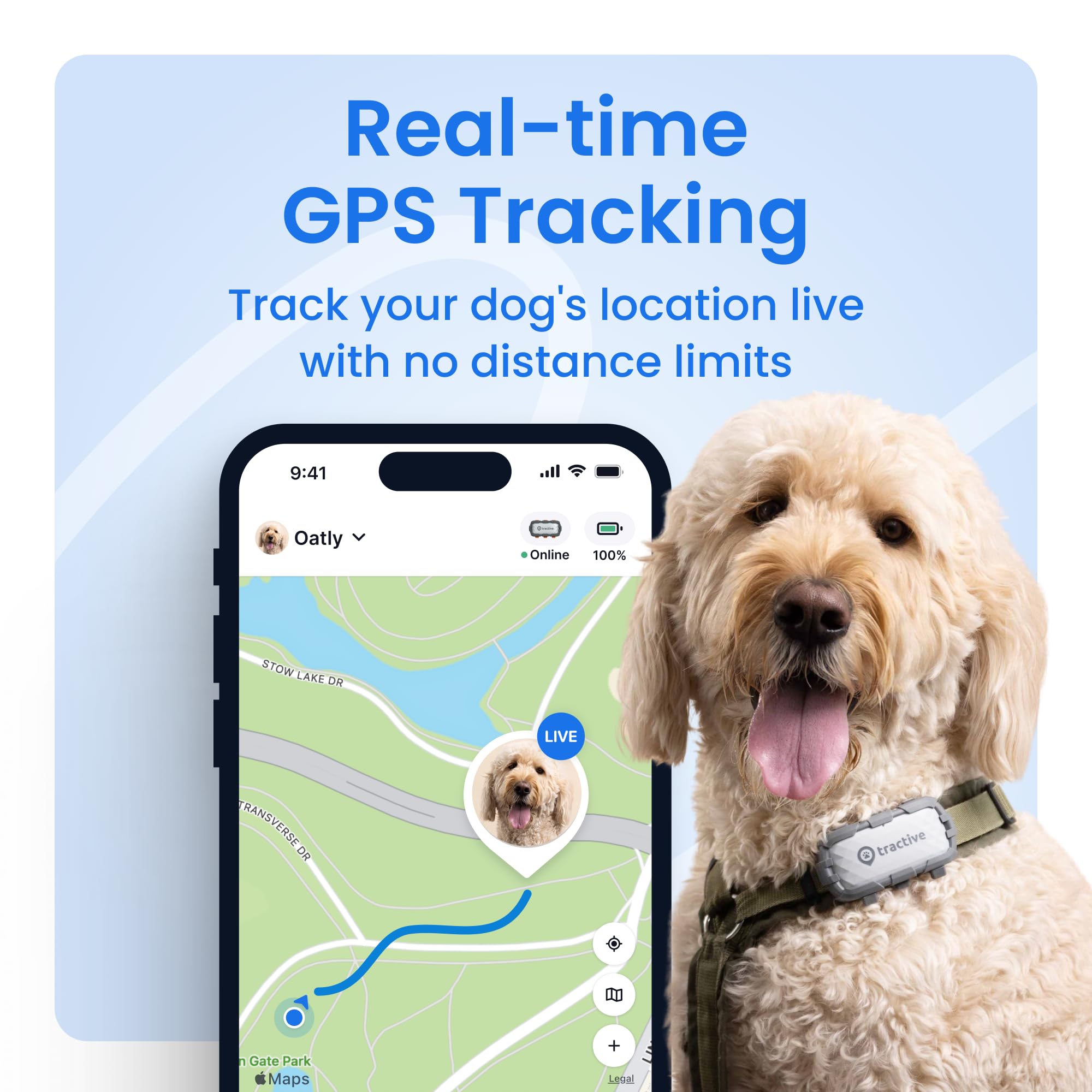 Tractive XL Smart Dog GPS Tracker with Health Monitoring