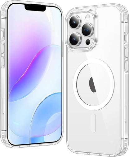 FNTCASE IPhone 16 Case Clear Magnetic MagSafe Screen Protector Drop Proof Rugged