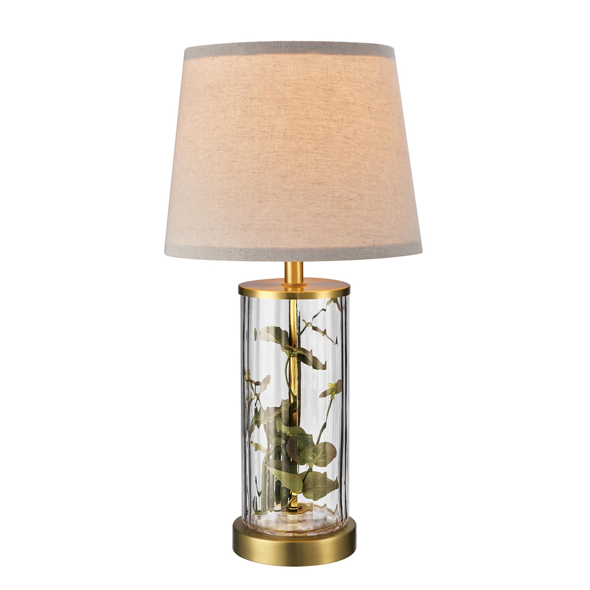 Maya 21 Inch Clear Glass Fillable Table Lamp