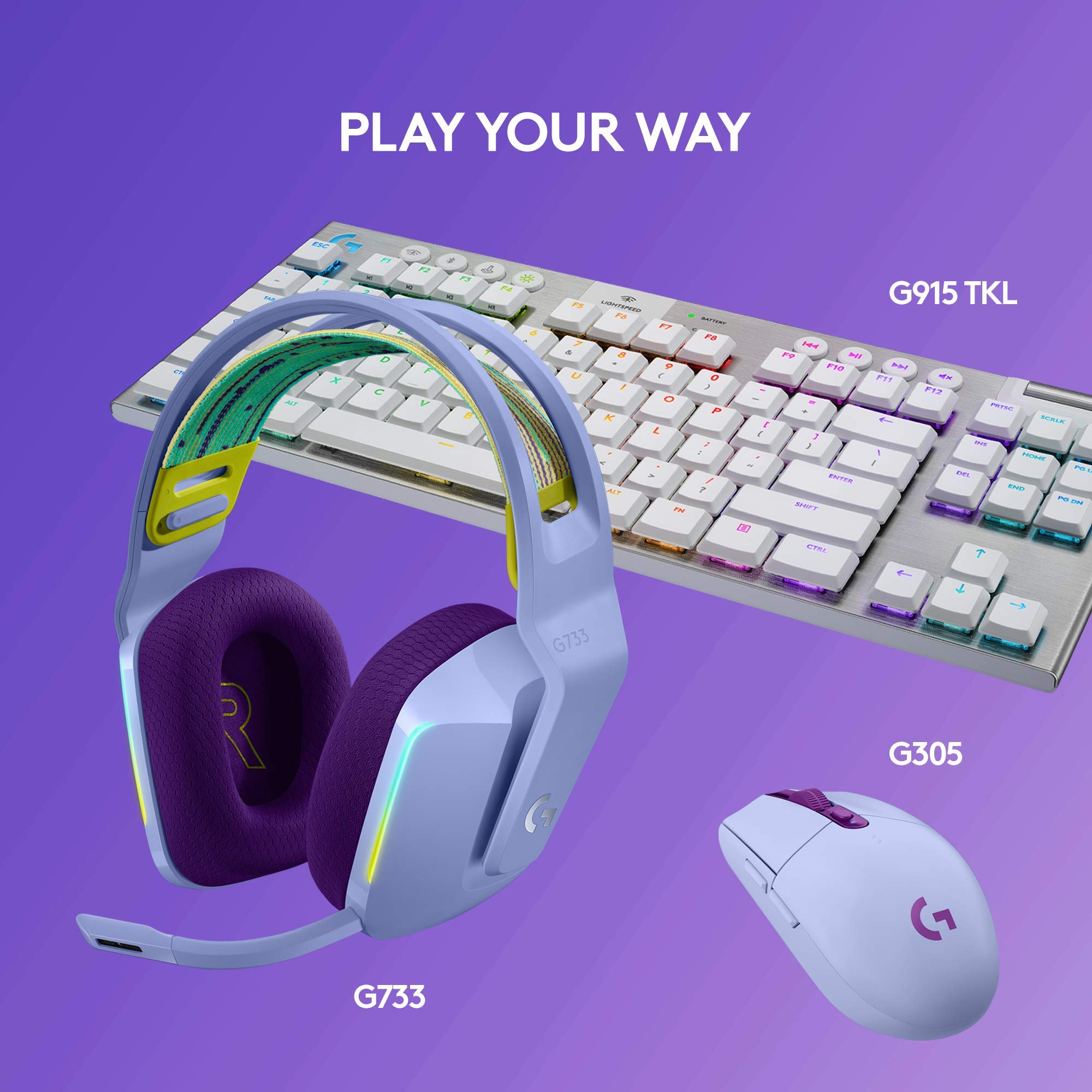 Logitech G733 Wireless Gaming Headset with Premium Audio
