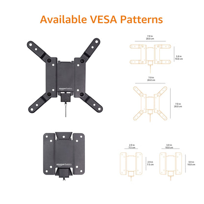 Amazon Basics Full Motion Wall Mount for 26 to 55 TVs Black