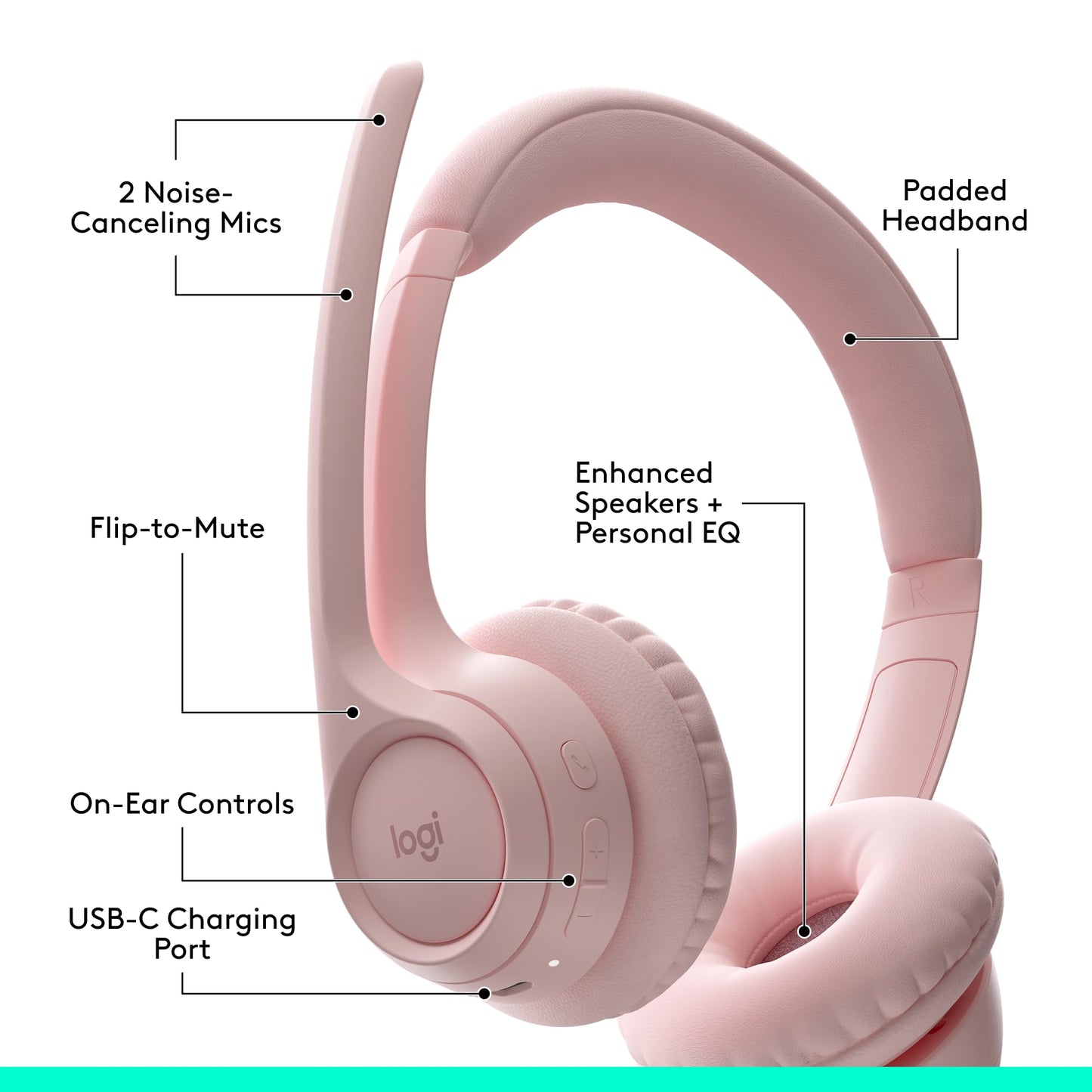Logitech Zone 301 Wireless Headset with Noise Cancellation