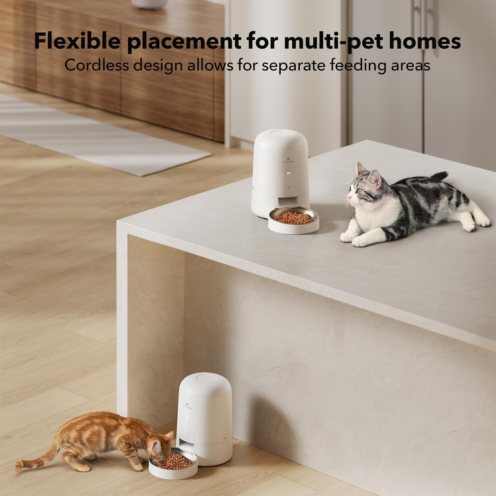 Smart Wi-Fi Cat Feeder with 30 Day Battery Life