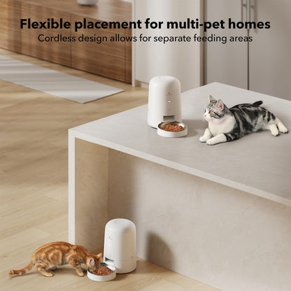 Smart Wi-Fi Cat Feeder with 30 Day Battery Life