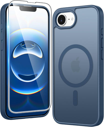 FNTCASE IPhone 16 Case Clear Magnetic MagSafe Screen Protector Drop Proof Rugged