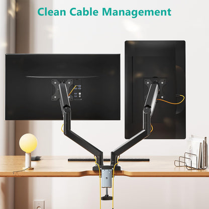 Wali Dual Monitor Stand With Gas Spring 17 to 32 Inches