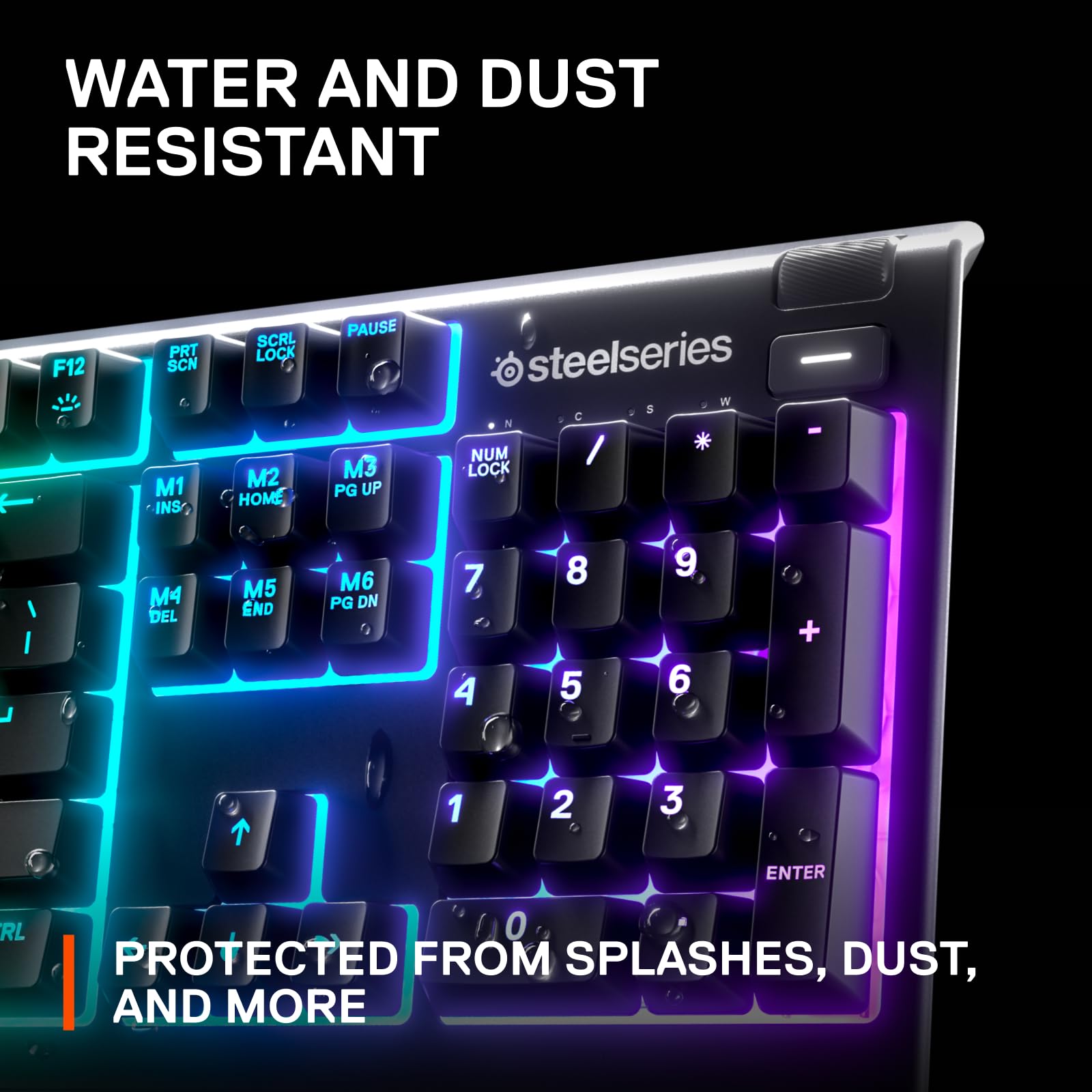 SteelSeries Apex 3 RGB Gaming Keyboard with Water Resistance