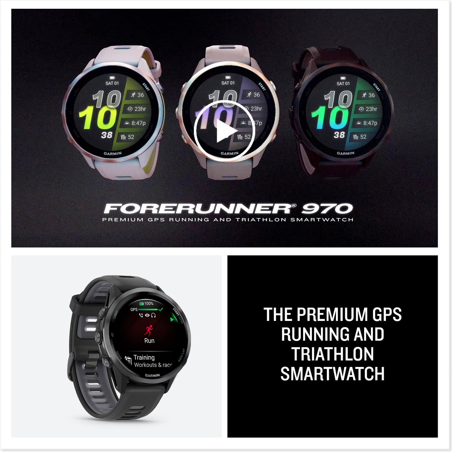 Garmin Forerunner 970 GPS Running and Triathlon Smartwatch