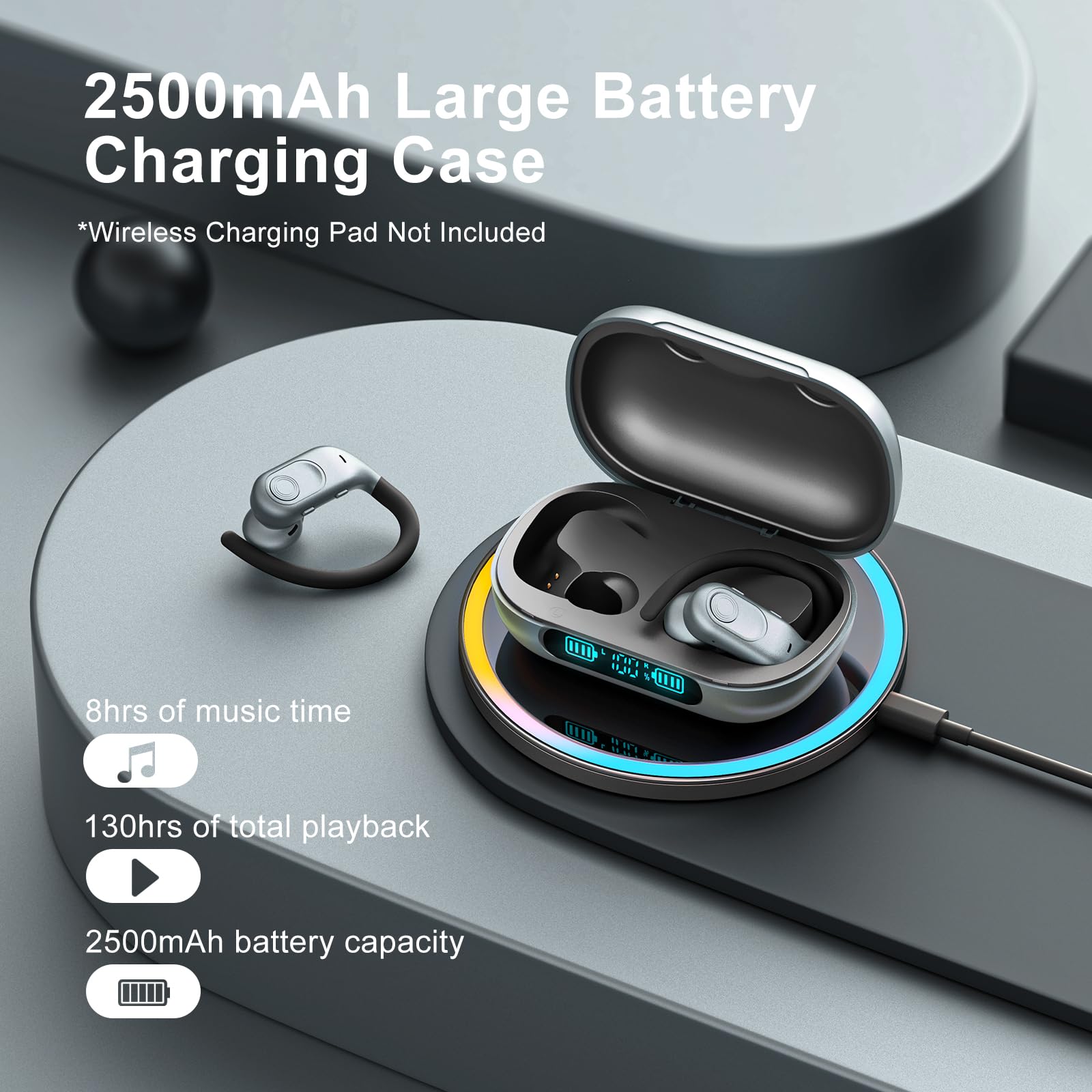 Wireless Earbuds with 130 Hours Playtime and Hi-Fi Sound
