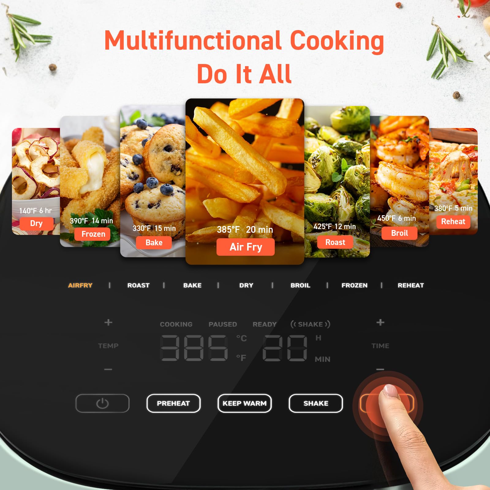 COSORI 5QT Air Fryer with Fast Cooking Technology