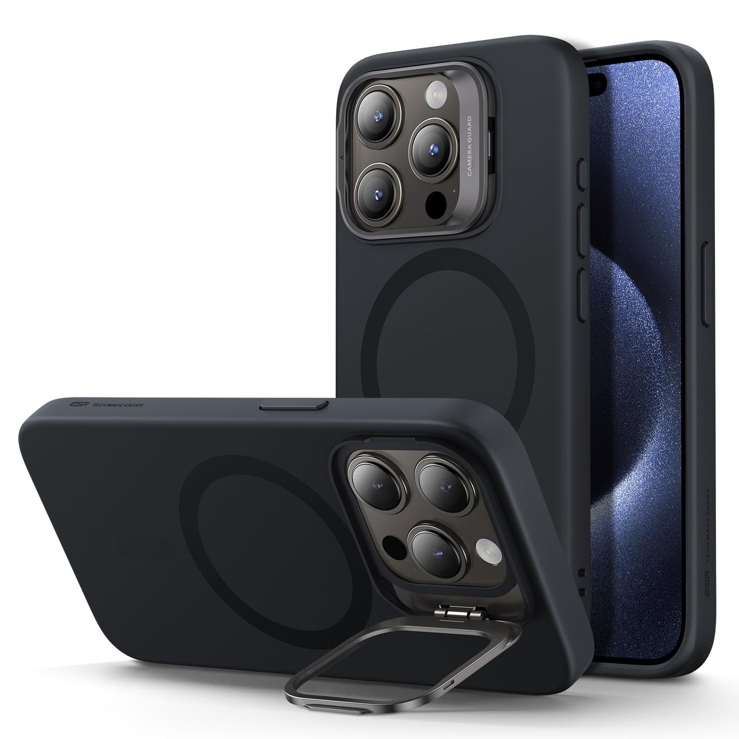 Military-Grade iPhone 16 Pro Max Case with Built-in Stand