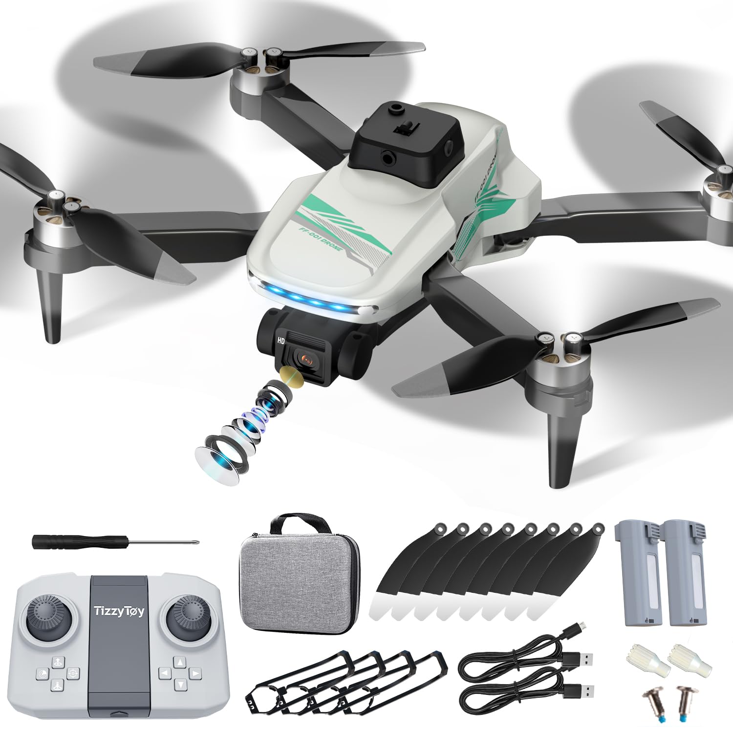 4K Foldable Drone with Camera and 40 Minutes Flight Time