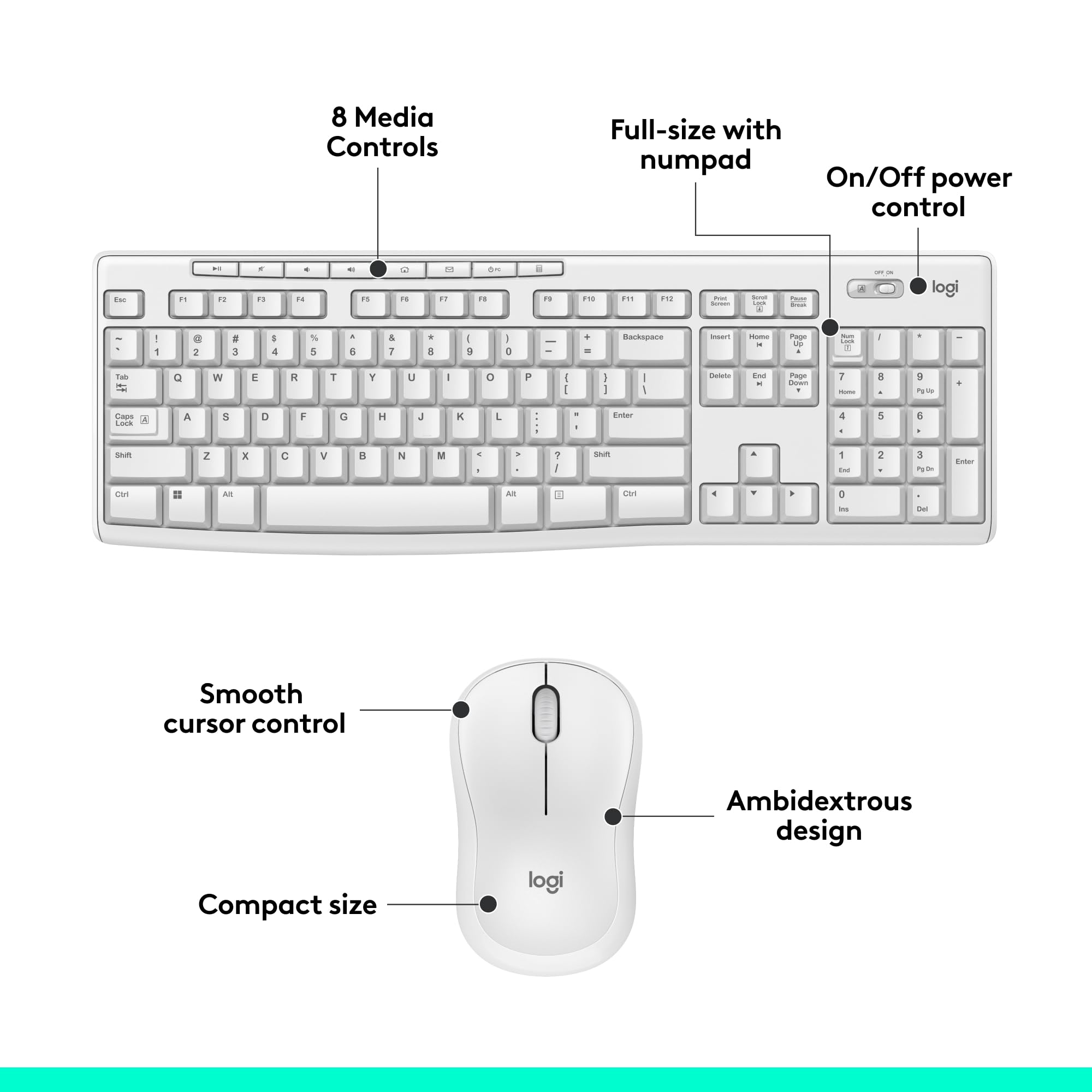Logitech MK270 Wireless Keyboard and Mouse Combo for Easy Computing