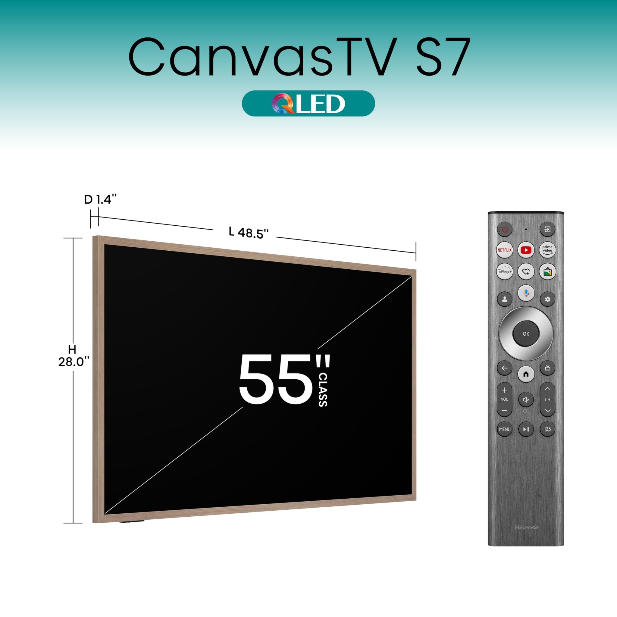 Hisense 65 Inch QLED Smart TV With Art Mode