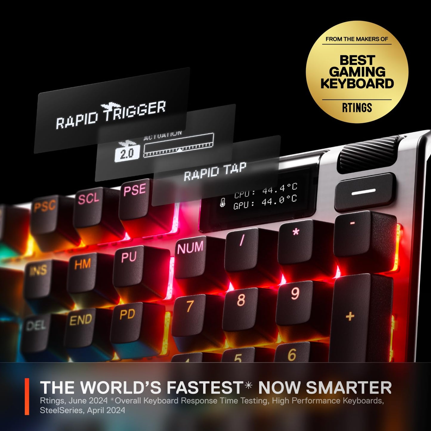 SteelSeries Apex Pro TKL White Keyboard with Adjustable Actuation