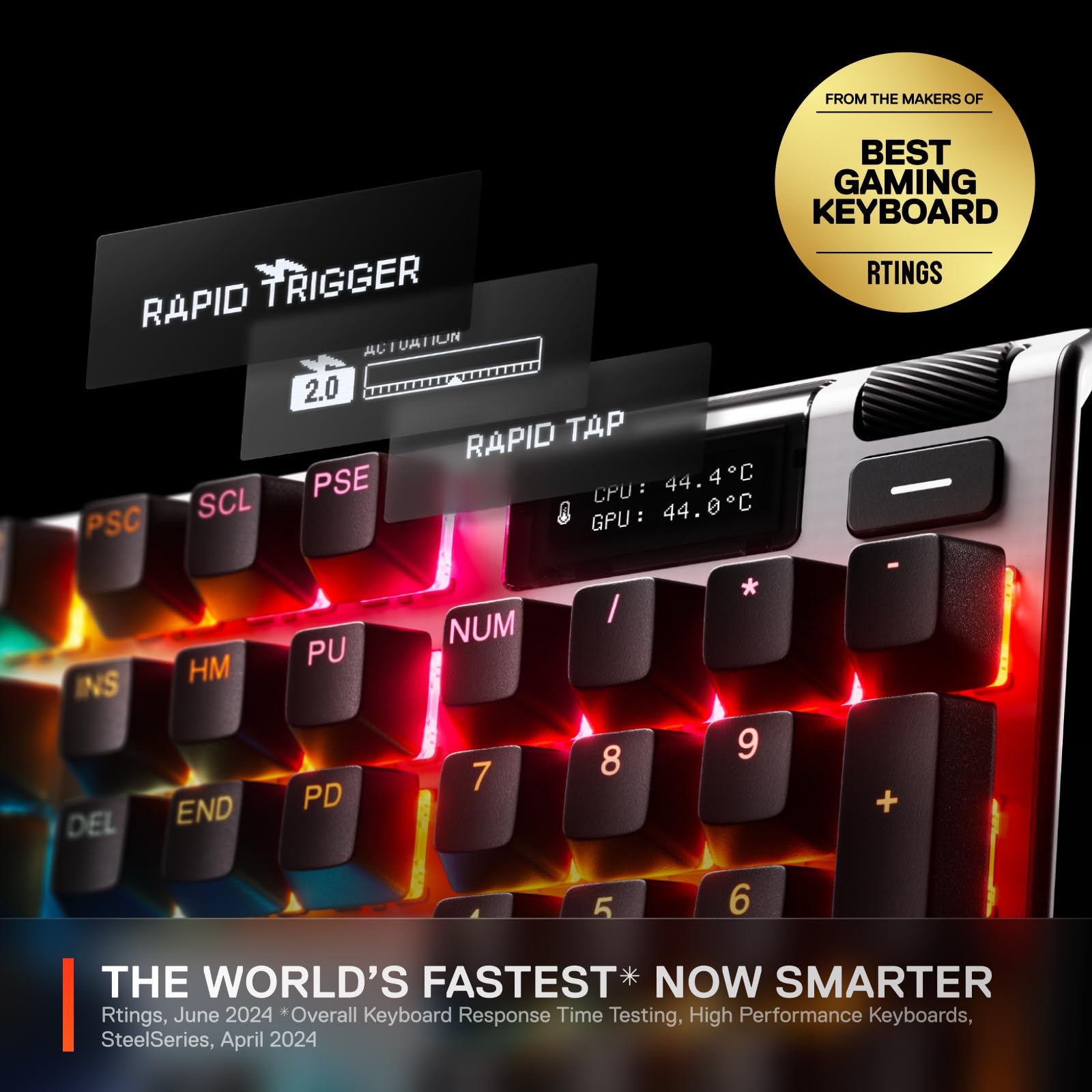 SteelSeries Apex Pro TKL White Keyboard with Adjustable Actuation