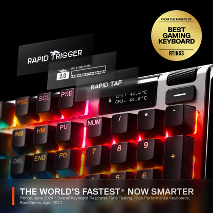 SteelSeries Apex Pro TKL White Keyboard with Adjustable Actuation