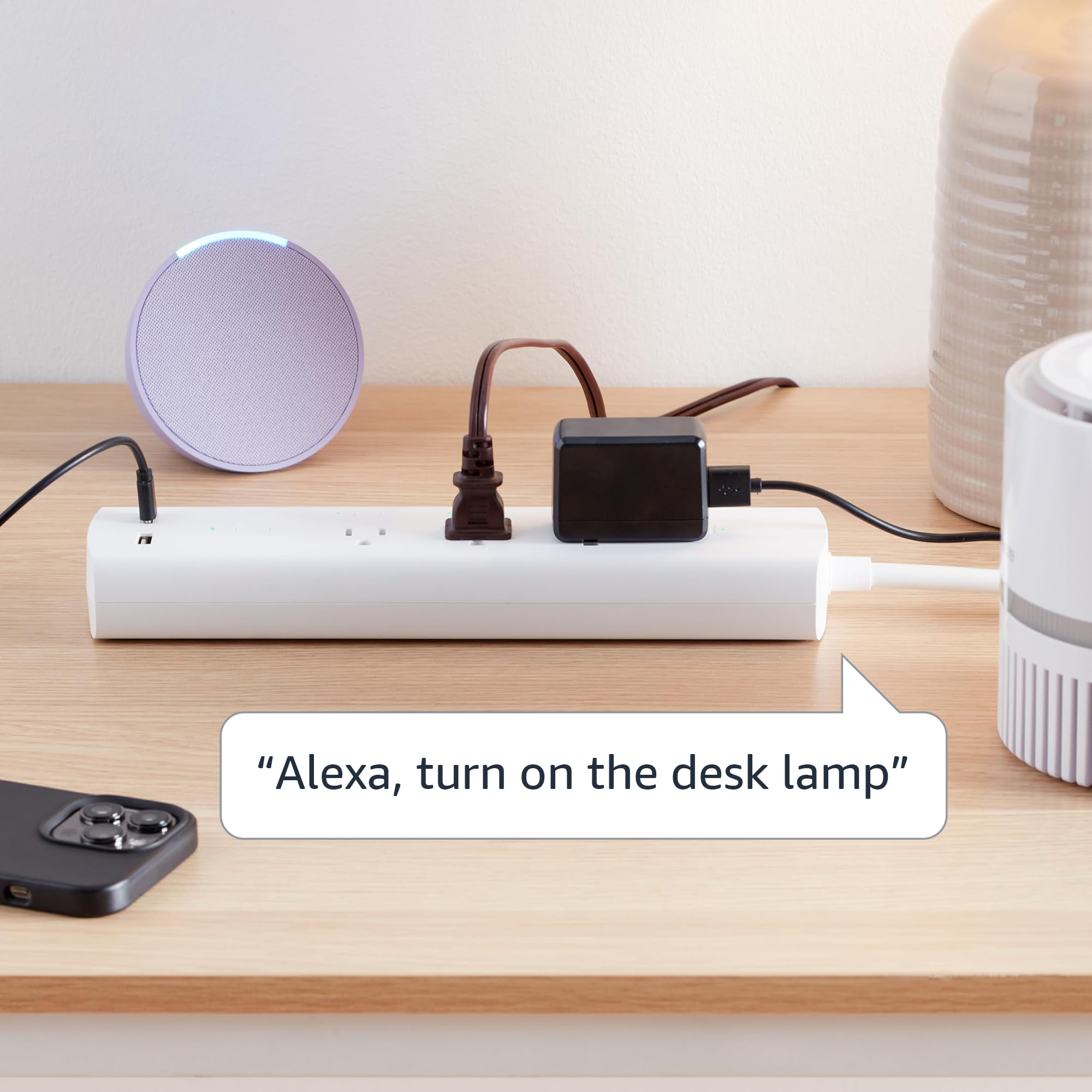 Amazon Basics Smart Power Strip With 3 Independent Outlets