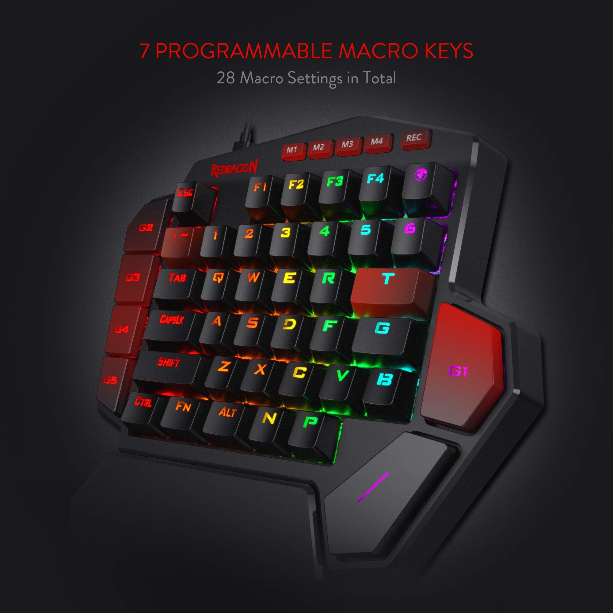 Redragon K585 DITI One Handed RGB Gaming Keyboard