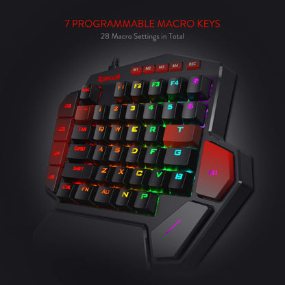 Redragon K585 DITI One Handed RGB Gaming Keyboard