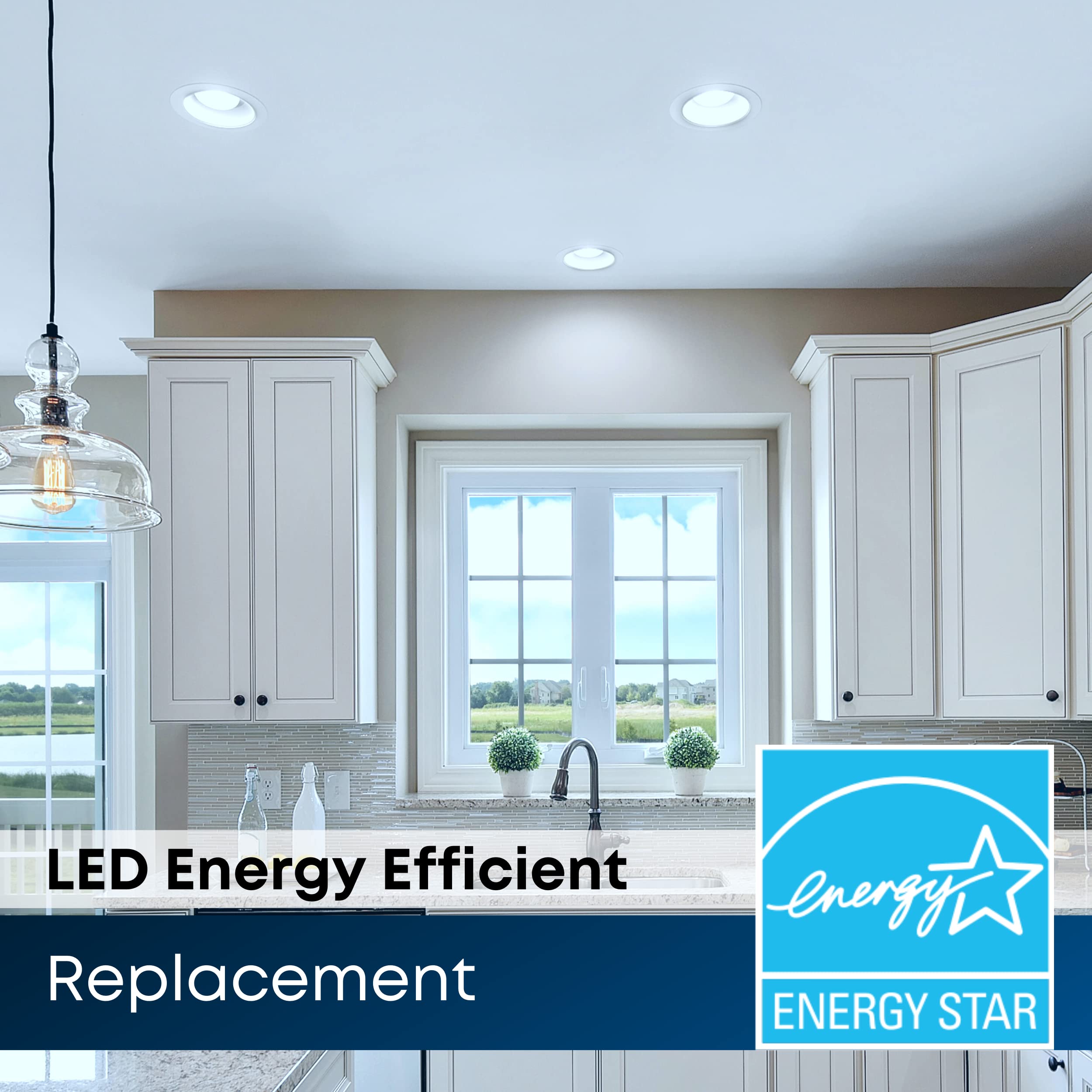 Energy Efficient LED Downlight Retrofit Kit with Adjustable Trim
