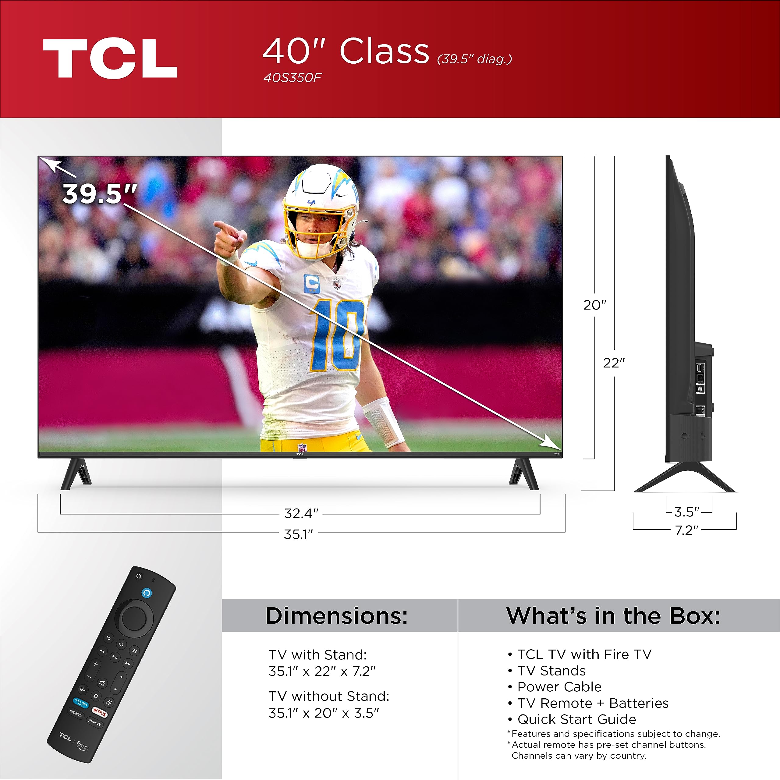 TCL 32 Inch 1080p Smart TV with Alexa Control