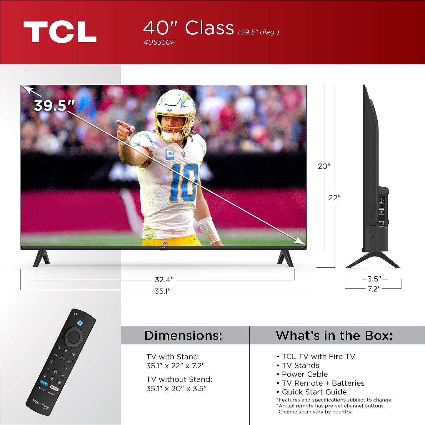 TCL 32 Inch 1080p Smart TV with Alexa Control