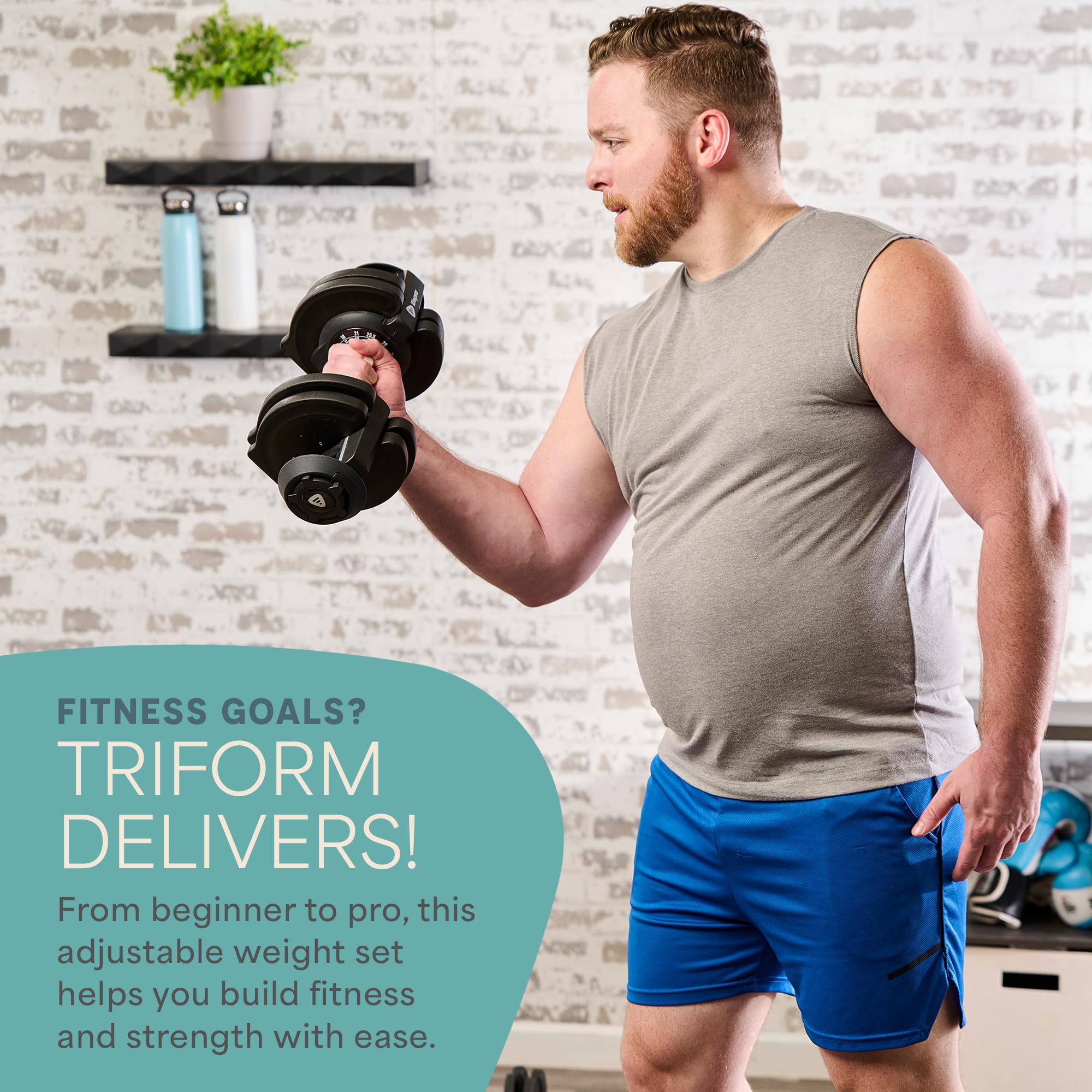Adjustable Dumbbells Set with Rack for Home Gym