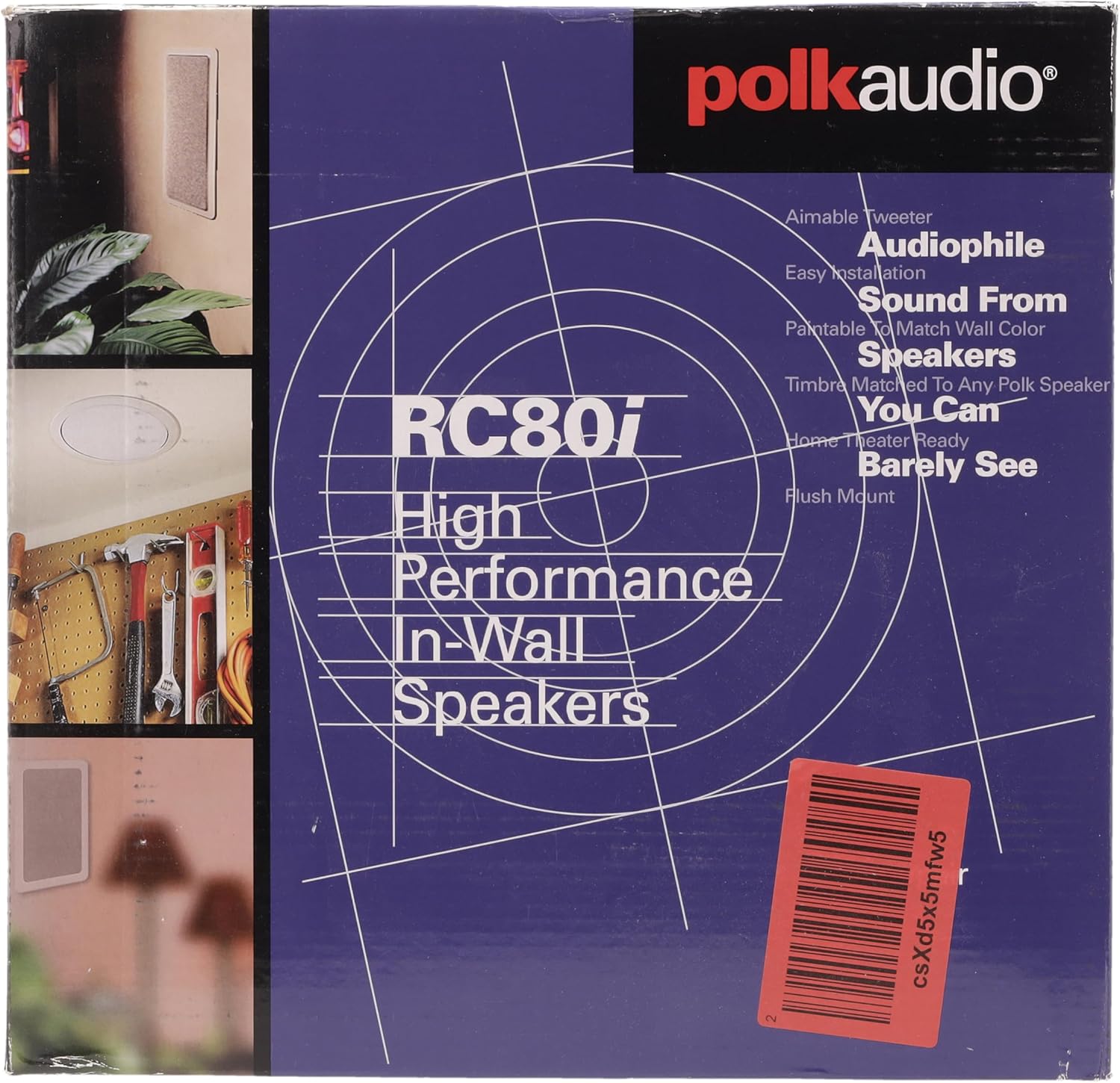 Polk Audio RC80i In Ceiling Speakers with Immersive Sound