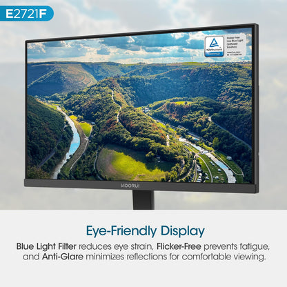 KOORUI 27 Inch IPS Monitor 1080p 100Hz HDMI VGA VESA Tilt
